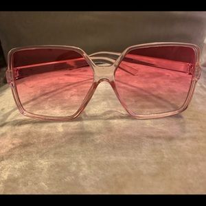 New Boutique Pink Wide Sunglasses